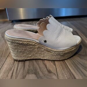 Kate Spade White Espadrille Wedge Sandals